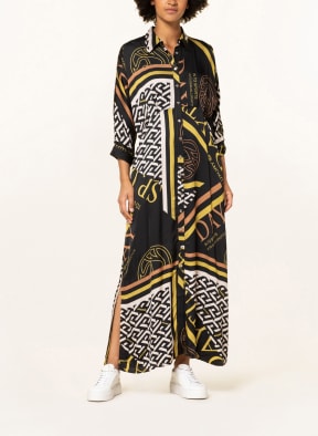 SPORTALM Hemdblusenkleid mit 3/4-Arm , Farbe: SCHWARZ/ COGNAC/ DUNKELGELB (Bild 1)
