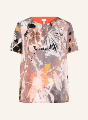 SPORTALM Blusenshirt im Materialmix , Farbe: LACHS/ SCHWARZ/ ROSÉ (Bild 1)
