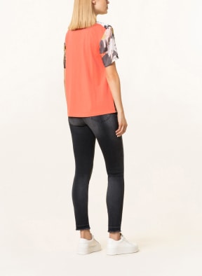 SPORTALM Blusenshirt im Materialmix , Farbe: LACHS/ SCHWARZ/ ROSÉ (Bild 1)
