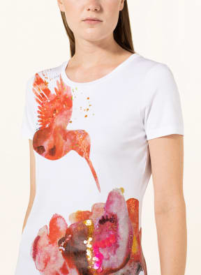 SPORTALM T-Shirt mit Pailletten, Farbe: WEISS (Bild 1)