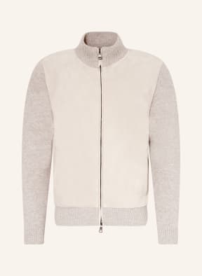 FIORONI Cardigan in mixed materials, Color: BEIGE (Image 1)