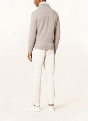 FIORONI Cardigan in mixed materials, Color: BEIGE (Image 1)