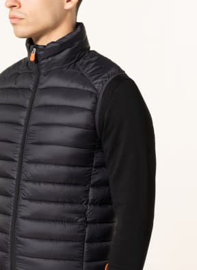 SAVE THE DUCK Quilted vest ADAM, Color: BLACK (Image 1)