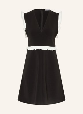 RED VALENTINO Kleid mit Rüschen, Farbe: SCHWARZ/ WEISS (Bild 1)