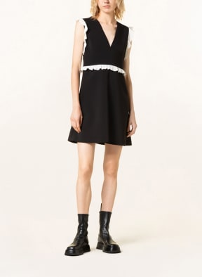 RED VALENTINO Kleid mit Rüschen, Farbe: SCHWARZ/ WEISS (Bild 1)