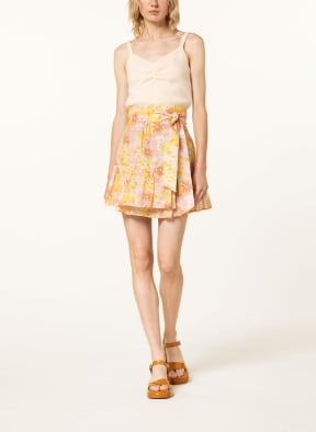 Magali Pascal Wrap skirt MAGGIE with silk, Color: DARK YELLOW/ ROSE/ LIGHT ORANGE (Image 1)