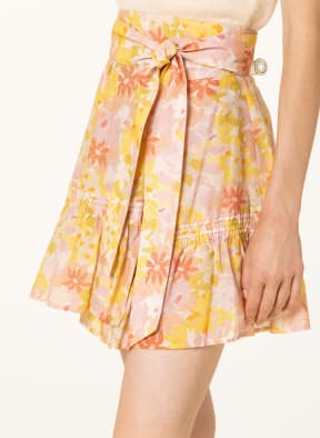 Magali Pascal Wrap skirt MAGGIE with silk, Color: DARK YELLOW/ ROSE/ LIGHT ORANGE (Image 1)