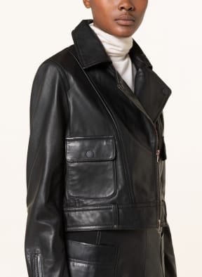 SEE BY CHLOÉ Lederjacke im Materialmix , Farbe: SCHWARZ (Bild 1)