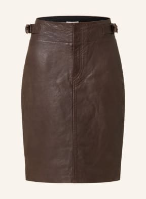ISABEL MARANT ÉTOILE Lederrock BERTILLE, Farbe: BRAUN (Bild 1)
