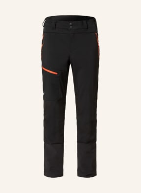 ziener Softshell ski pants NARAK, Color: BLACK/ ORANGE (Image 1)