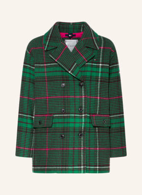 TOMMY HILFIGER Mantel, Farbe: GRÜN/ DUNKELROT/ PINK (Bild 1)
