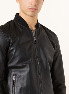 goosecraft Leather blouson ZACH, Color: BLACK (Image 1)