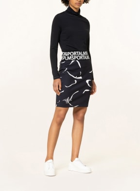 SPORTALM Jersey skirt, Color: DARK BLUE/ WHITE (Image 1)
