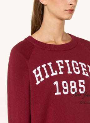 TOMMY HILFIGER Sweater, Color: DARK RED/ WHITE (Image 1)