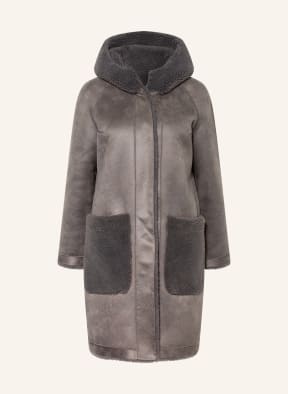 STUDIO AR Teddyfell-Parka AISHA, Farbe: GRAU (Bild 1)