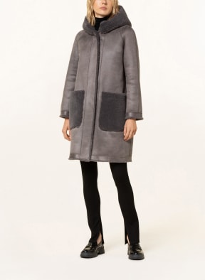 STUDIO AR Teddyfell-Parka AISHA, Farbe: GRAU (Bild 1)