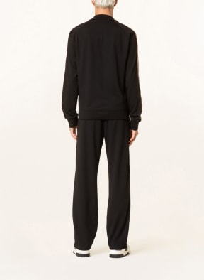 DSQUARED2 Jersey jacket with tuxedo stripes, Color: BLACK (Image 1)