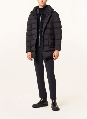 HERNO Down jacket with removable hood, Color: DARK BLUE (Image 1)