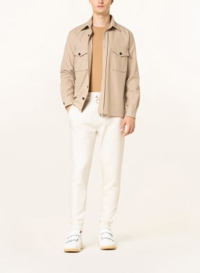 BOSS Spodnie T-SCHILLER extra slim fit w stylu dresowym, Kolor: ECRU (Obrazek 1)