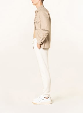 BOSS Spodnie T-SCHILLER extra slim fit w stylu dresowym, Kolor: ECRU (Obrazek 1)