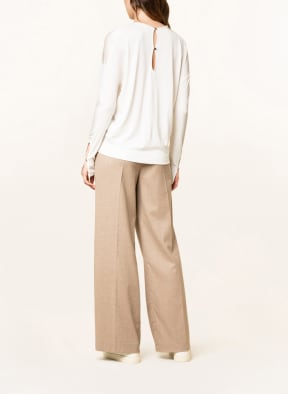 BOSS Blusenshirt EMATHEA im Materialmix mit Seide, Farbe: ECRU (Bild 1)
