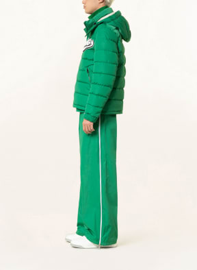 VALENTINO Down jacket with removable hood, Color: GREEN (Image 1)