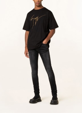 GIUSEPPE ZANOTTI DESIGN T-shirt with decorative gems, Color: BLACK (Image 1)