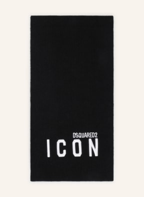DSQUARED2 Scarf ICON, Color: BLACK/ WHITE (Image 1)