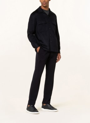 ZEGNA Pants in jogger style regular fit with merino wool, Color: DARK BLUE (Image 1)