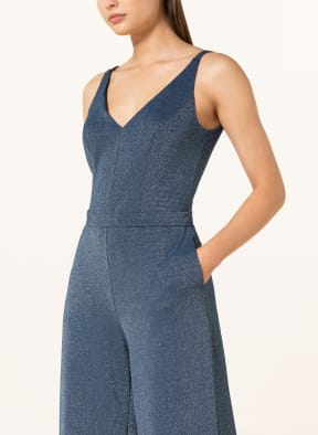 V by Vera Mont Jumpsuit mit Glitzergarn , Farbe: DUNKELBLAU/ SILBER (Bild 1)