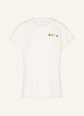 rich&royal T-shirt with decorative gems, Color: ECRU (Image 1)