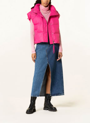 MRS & HUGS Quilted vest , Color: PINK (Image 1)