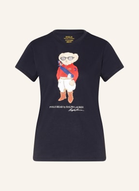 POLO RALPH LAUREN T-shirt with decorative gems, Color: DARK BLUE (Image 1)