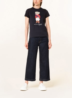 POLO RALPH LAUREN T-shirt with decorative gems, Color: DARK BLUE (Image 1)