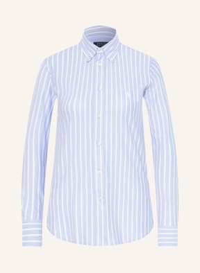 POLO RALPH LAUREN Hemdbluse aus Piqué, Farbe: HELLBLAU/ WEISS (Bild 1)
