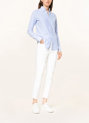 POLO RALPH LAUREN Hemdbluse aus Piqué, Farbe: HELLBLAU/ WEISS (Bild 1)