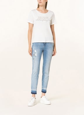monari T-shirt with decorative gems, Color: WHITE (Image 1)