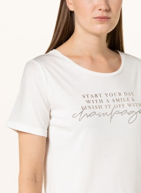 monari T-shirt with decorative gems, Color: WHITE (Image 1)
