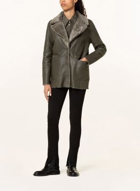 BENEDETTA NOVI Lammfell-Jacke AMANDA zum Wenden, Farbe: KHAKI (Bild 1)