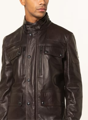 BELSTAFF Leather jacket DENE, Color: DARK BROWN (Image 1)
