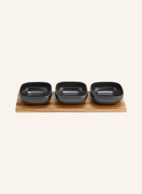 ladelle 4-piece Bowl set ESSENTIALS, Color: DARK GRAY/ DARK BROWN (Image 1)