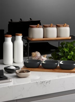 ladelle 4-piece Bowl set ESSENTIALS, Color: DARK GRAY/ DARK BROWN (Image 1)