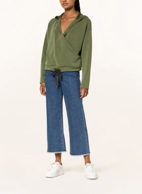 rich&royal Hoodie in wrap look, Color: GREEN (Image 1)