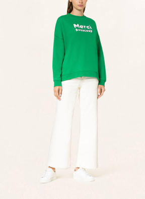 WHISTLES Sweatshirt MERCI BEAUCOUP, Color: GREEN (Image 1)