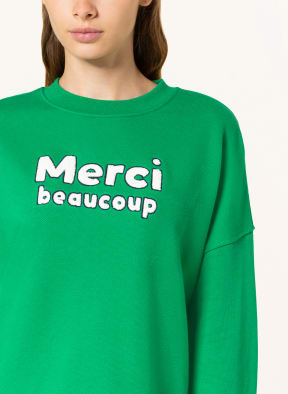 WHISTLES Sweatshirt MERCI BEAUCOUP, Color: GREEN (Image 1)