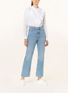 Phase Eight Linen blouse ENID with ruffles , Color: WHITE (Image 1)