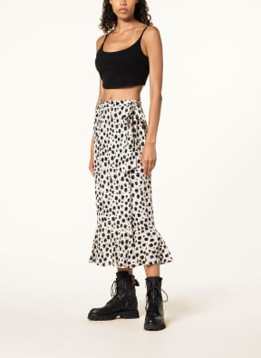 WHISTLES Wrap skirt, Color: BLACK/ CREAM (Image 1)