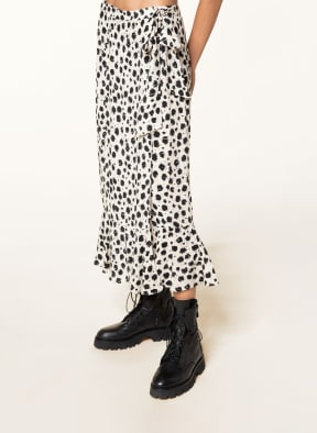 WHISTLES Wrap skirt, Color: BLACK/ CREAM (Image 1)