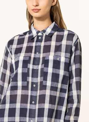 OPUS Shirt blouse FRANNIE, Color: WHITE/ BLUE/ LIGHT BLUE (Image 1)
