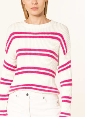 comma casual identity Pullover, Farbe: ECRU/ PINK/ SCHWARZ (Bild 1)